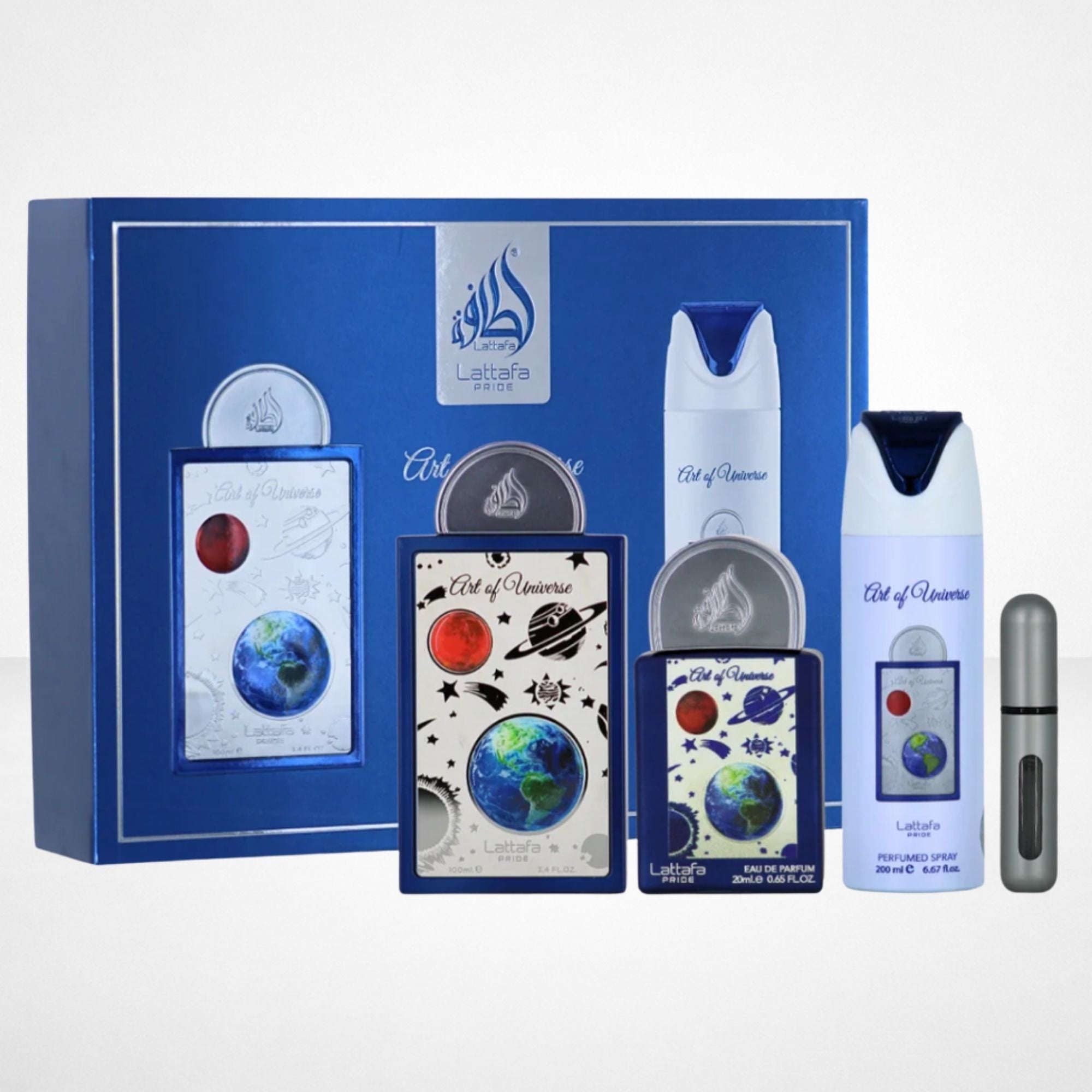 Art Of Universe Estuche 4pz Unisex 100ml + Miniatura 20ml + Perfume Spray 200ml + Decant